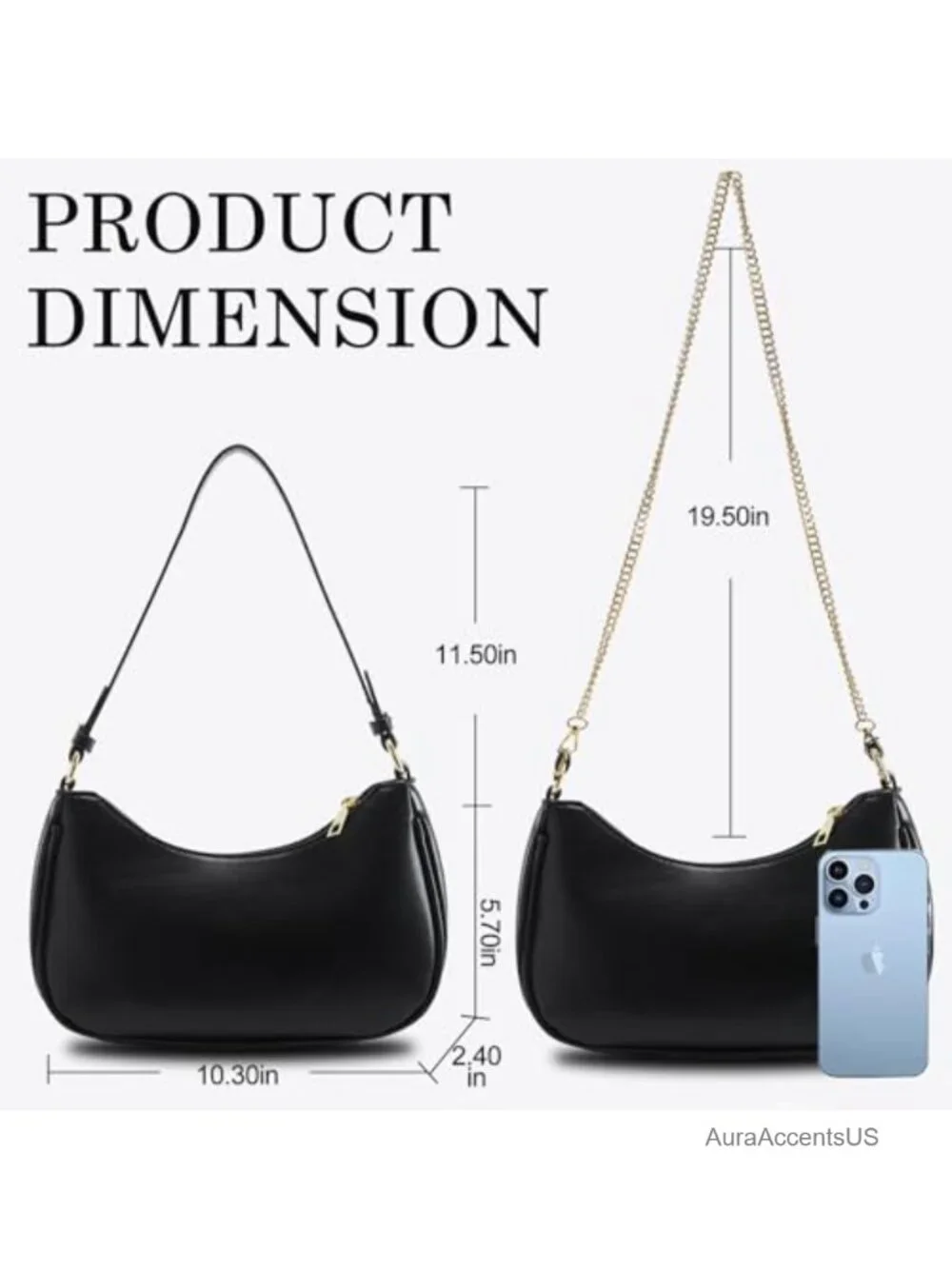 Y2K Trendy Hobo Handbag with Adjustable Straps Vegan Leather